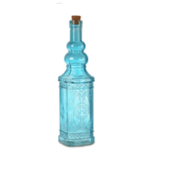 Blue bottle with cork 30cm