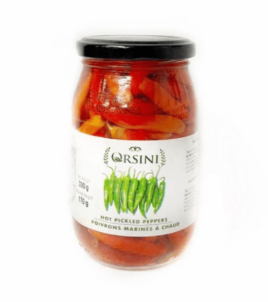Mini red hot pickled peppers now available