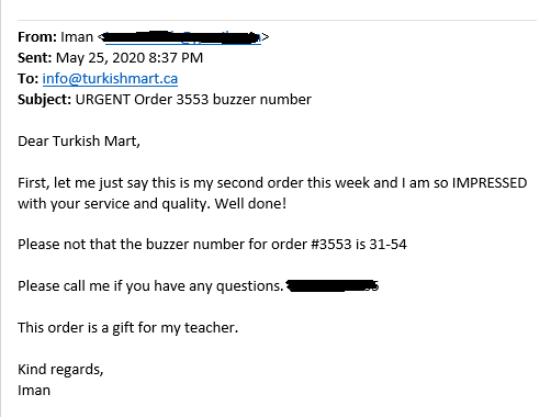 Testimonial from Toronto