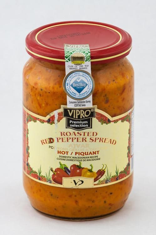 Ajvar Toronto Hot Vipro Roasted Red Pepper Spread 720ml