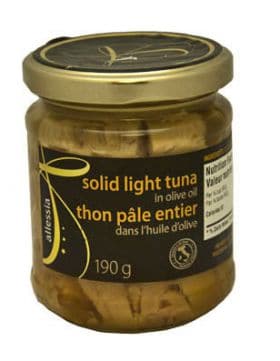 Allessia Solid Light Tuna in "Olive Oil" - 190g - GLASS - TurkishMart