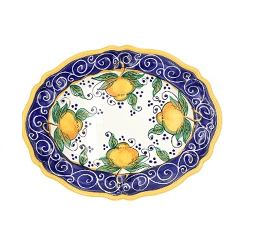 Amalfi Oval Serving Dish Large, Italian ceramic - TurkishMart