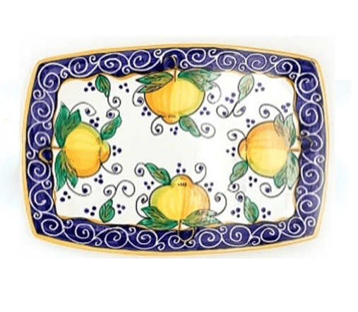 Amalfi Rectangular Tray, Italian ceramic - TurkishMart
