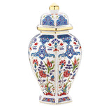 Blue Ceramic Urn | Turkish Ceramics | 30cm - TurkishMart