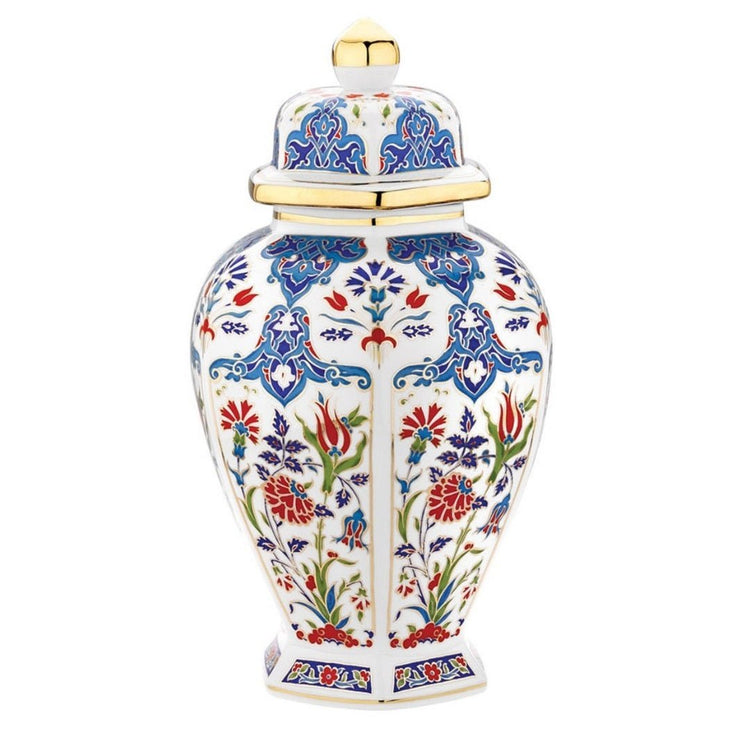 Blue Ceramic Urn | Turkish Ceramics | 30cm - TurkishMart