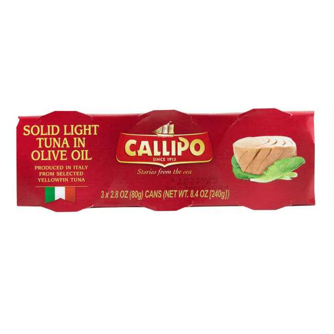 Callipo Solid Light Tuna "in Olive Oil" - 3 tins/80g each - TurkishMart