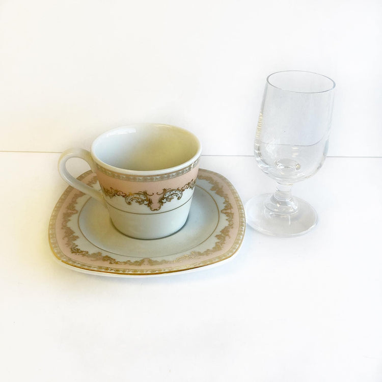 Ceramic Turkish Coffee Cups Water glass Set of 2