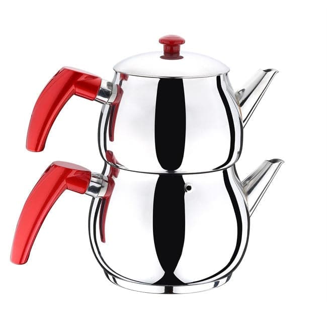 Double Teapot Stainless Steel Medium Caydanlik 1 set