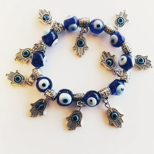 Evil Eye Bracelet with Fatima hands