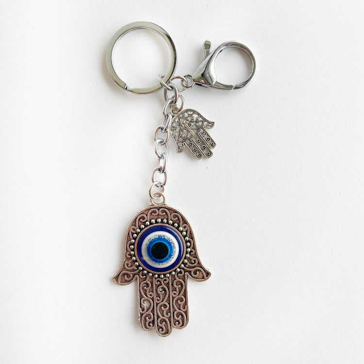 Evil Eye Keychain Fatima's hand - TurkishMart