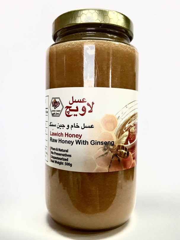 Lawich Honey - Raw Honey with Ginseng - 500g - TurkishMart