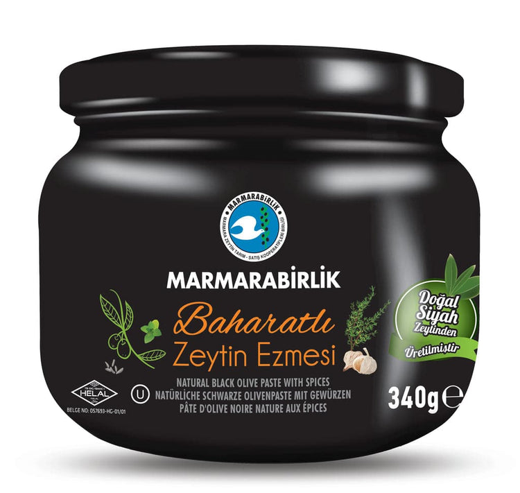 Marmarabirlik | Black Olive Paste with Spices | 340g - TurkishMart