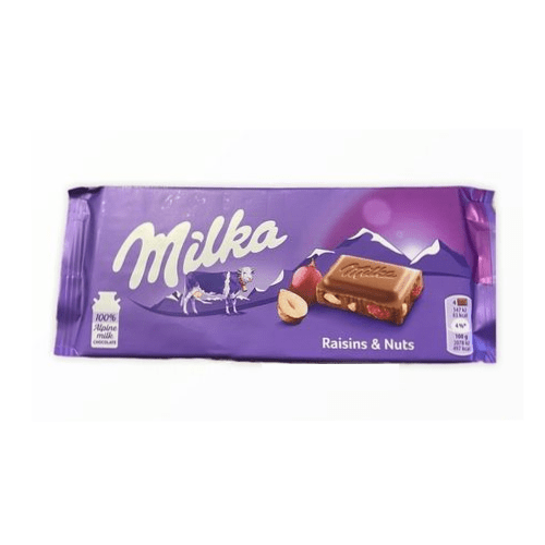 Milka Chocolate Nuts and Raisins | 100g - TurkishMart