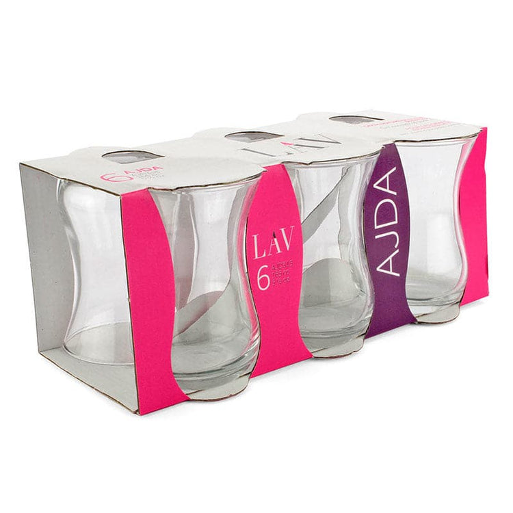 Traditional Turkish Tea Glasses | Set of 6 - TurkishMart