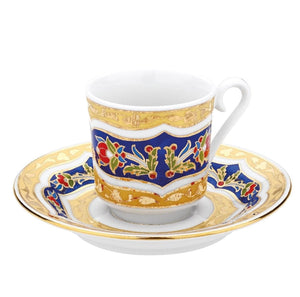 Turkish Coffee cups | Gold painted | Set of 2