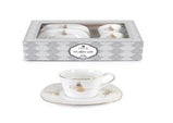 Turkish coffee cups | Gold Tugra | Set of 2 - TurkishMart