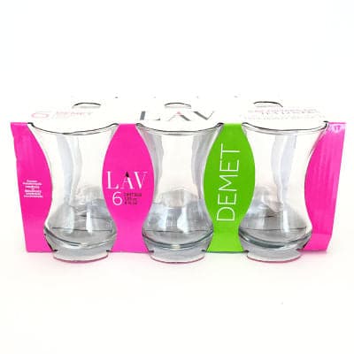 Turkish Glasses for Tea | LAV Demet | Set of 6 - TurkishMart