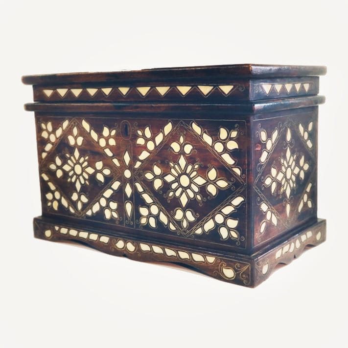 Wooden Chest | Mother of pearl inlaid | 1 - TurkishMart