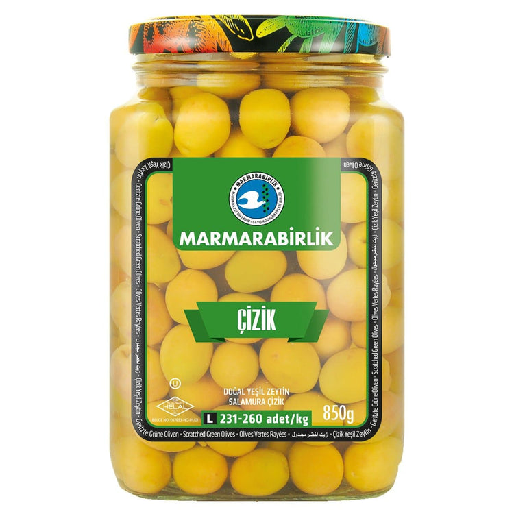 Green Olive Scratched Marmarabirlik 850g