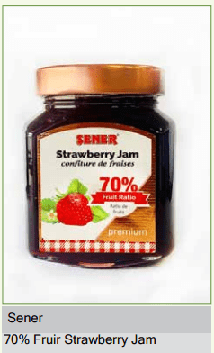 70% fruit concentrated jam, Strawberry