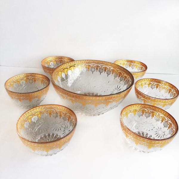Gold plated look bowl set