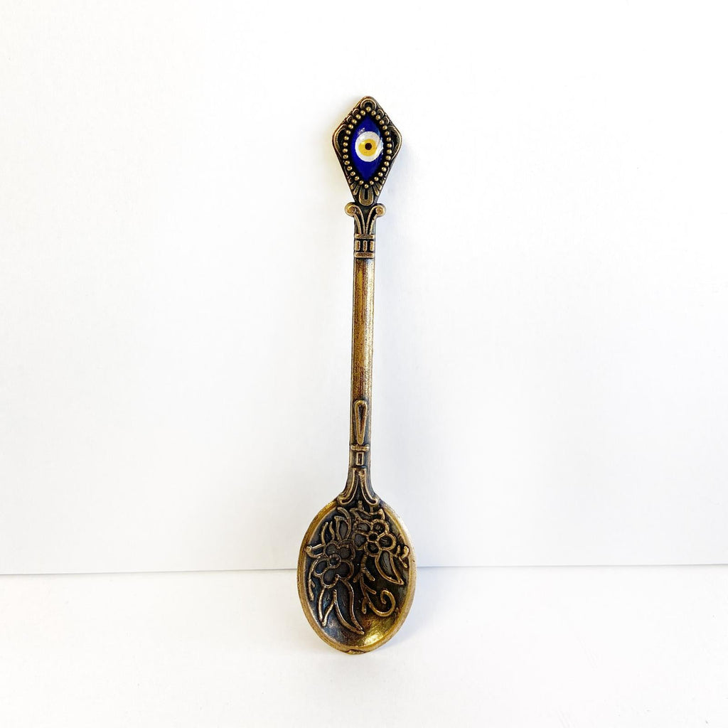 Tea spoon with stone