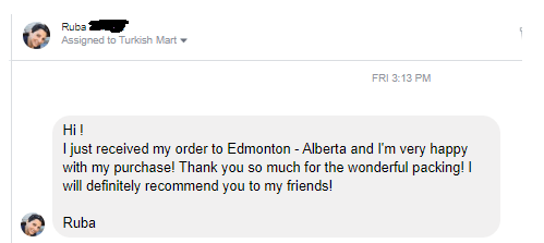 Testimonial from Edmonton