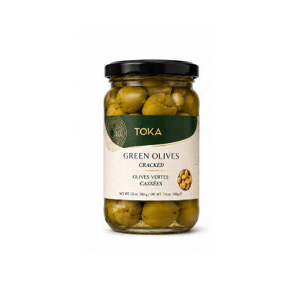 Cracked Green Olives Toku 200g