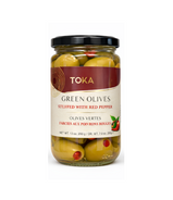 Red Pepper Stuffed Green Olives Toku 200g