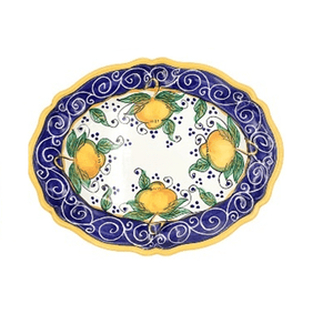 Amalfi Oval Serving Dish Large, Italian ceramic