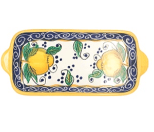 Amalfi Rectangular Tray 13 inch, Italian ceramic