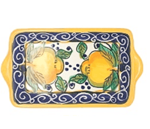 Amalfi Rectangular Tray 7 inch, Italian ceramic