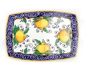 Amalfi Rectangular Tray, Italian ceramic