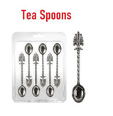 Cay kasigi | Tea spoons | Silver colour | Set of 6 - TurkishMart