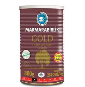Gold Natural Black Olives | Marmarabirlik  M | 800g