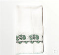 Head cover white with green pattern (basortusu) - TurkishMart