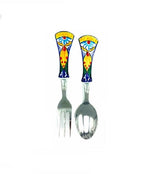 Serving Spoons | Ceramic Handle | 1 pair - TurkishMart