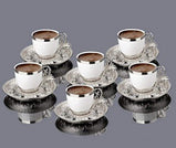 Silver Turkish Coffee Set 