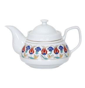 Tea Accessories | Porcelain Teapot with Red Tulip Pattern | 1