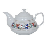 Teapots Canada | Porcelain Carnation pattern | 1 - TurkishMart