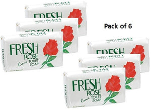 Toilet Soap | Fresh Rose |  pack of 6