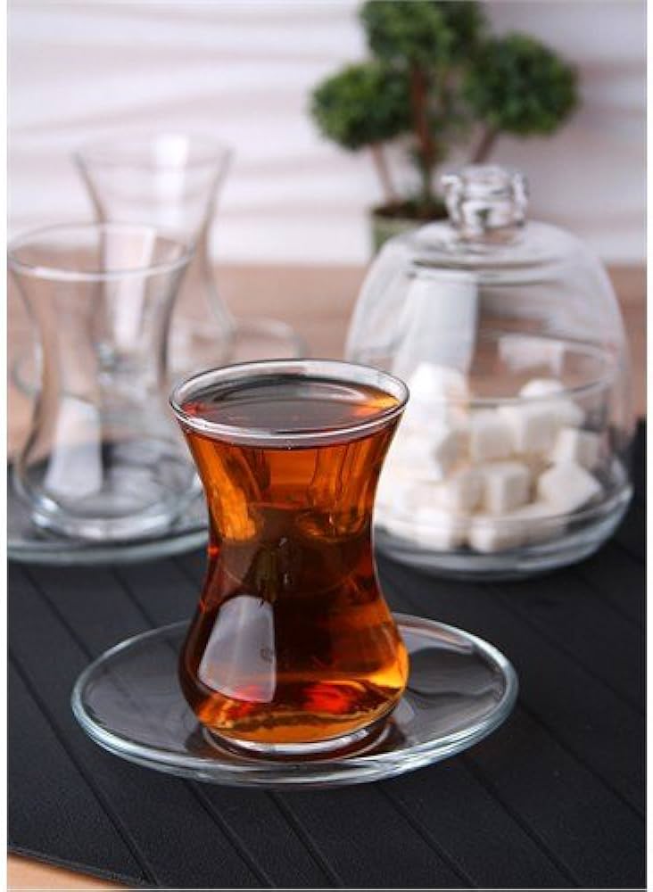Traditional Turkish Tea Glasses Set of 6 TurkishMart