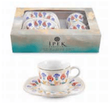 Turkish Coffee Cups Istanbul Carnation Set of 2 