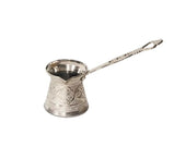 Turkish Coffee Pot Silver 2 Sizes