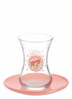 Turkish Tea Set | Flowers | Set of 6 - TurkishMart