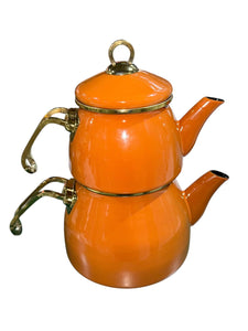 Turkish Teapot | Orange Caydanlik | 1 Unit
